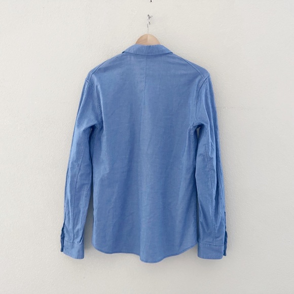 Lululemon All Town Buttondown Shirt Mens Med Blue Collared Classic Work Casual - Picture 5 of 12